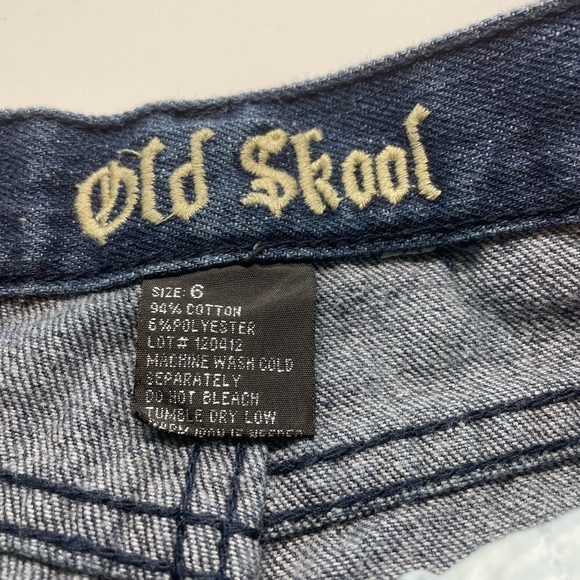 Old Skool Boy’s Denim Jean Shorts Size 6 - Picture 4 of 5